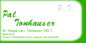 pal tonhauser business card